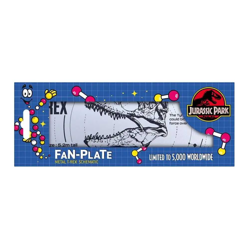Jurassic Park Blechschild T-Rex Schematic Produktfoto