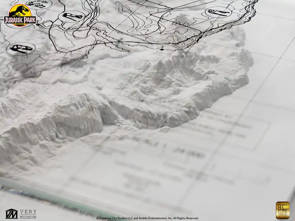 Jurassic Park topographische Karte Isla Nublar Produktfoto