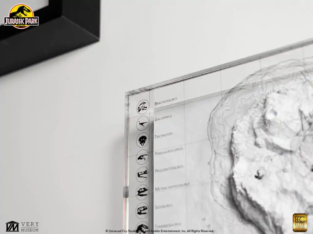 Jurassic Park topographische Karte Isla Nublar Produktfoto