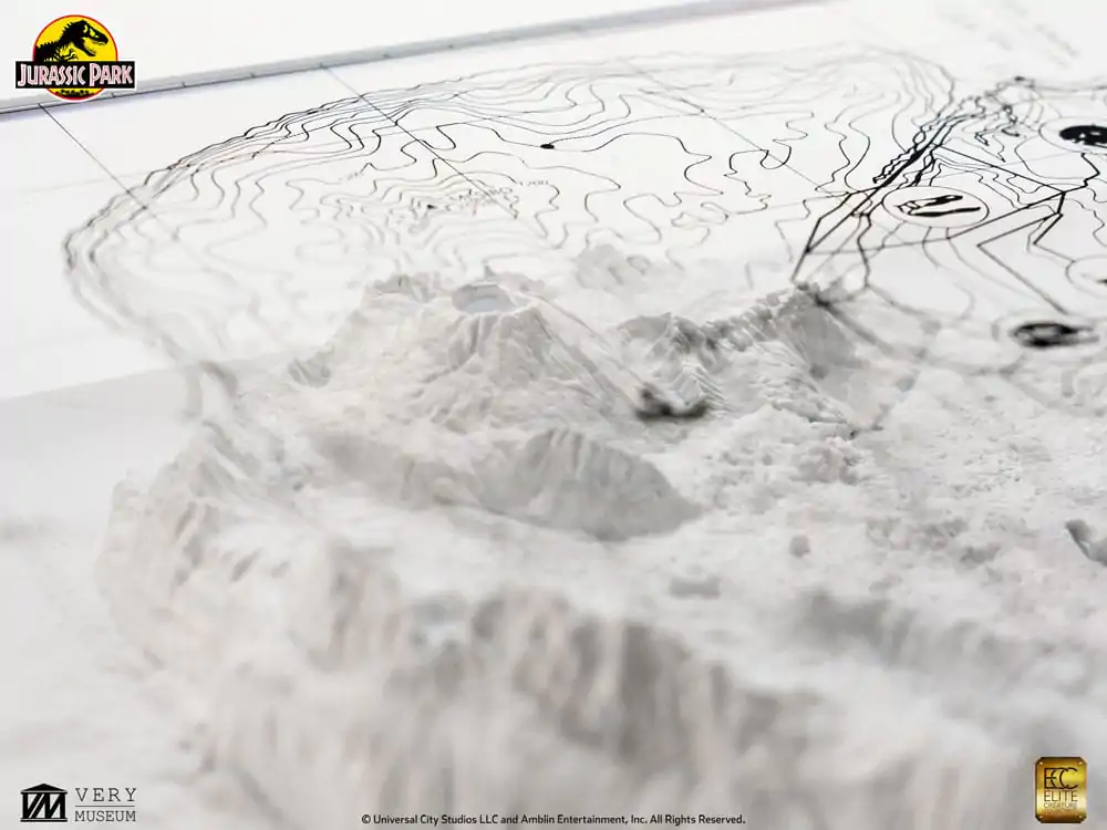 Jurassic Park topographische Karte Isla Nublar Produktfoto