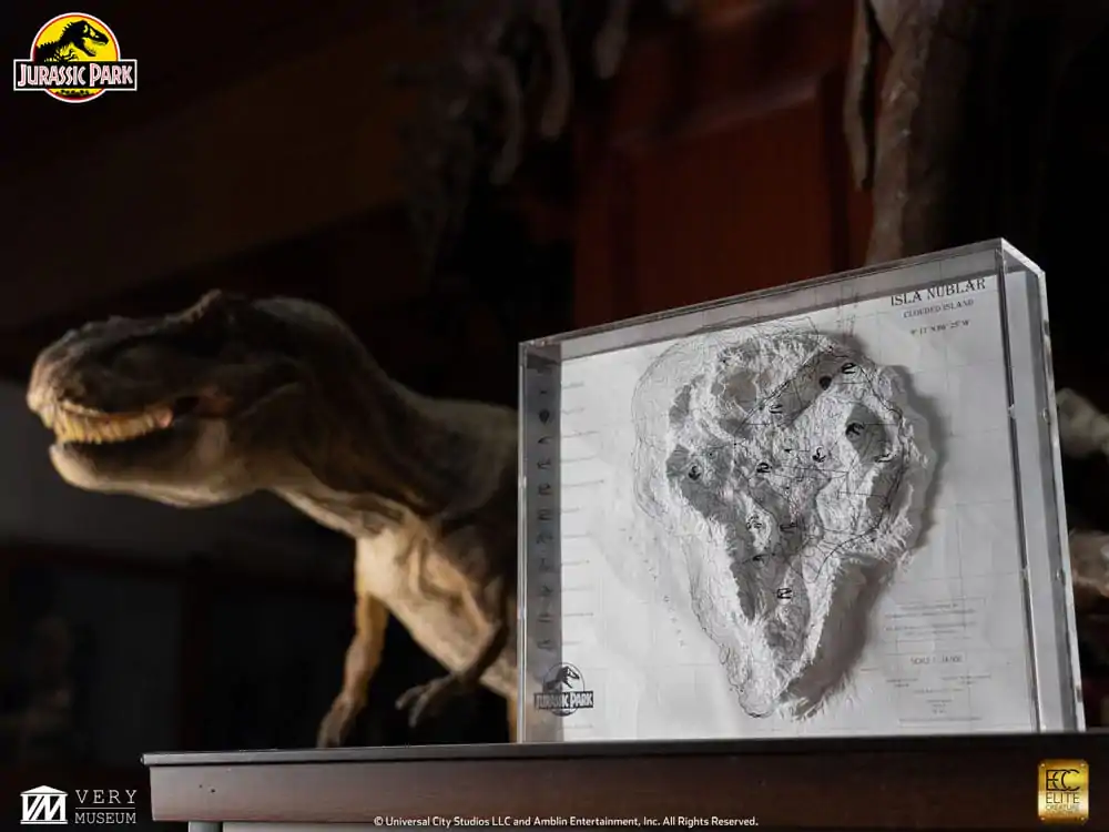 Jurassic Park topographische Karte Isla Nublar Produktfoto
