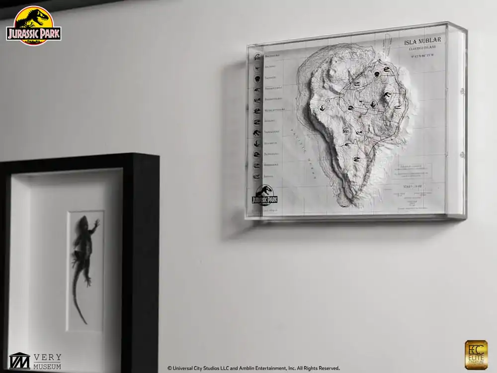 Jurassic Park topographische Karte Isla Nublar Produktfoto
