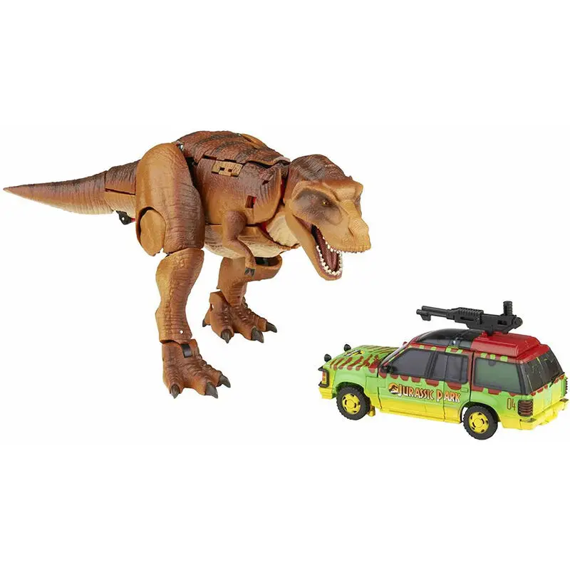 Jurassic Park x Transformers Generations Action Figurs Tyrannocon Rex 18 cm & Autobot JP93 14 cm Produktfoto