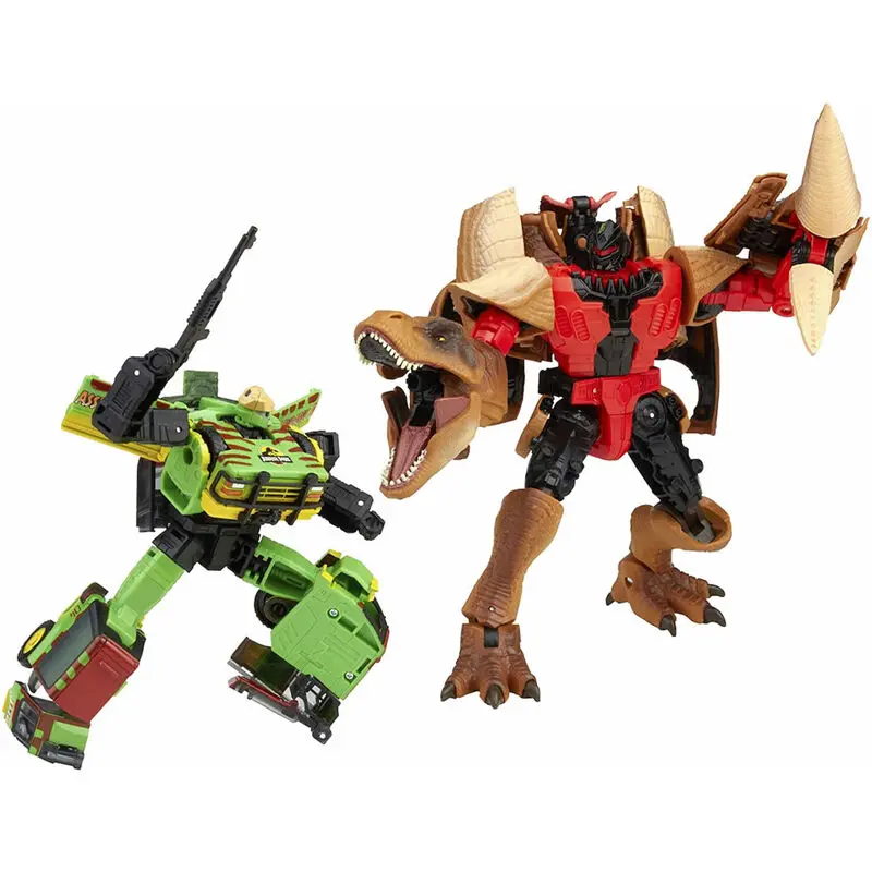 Jurassic Park x Transformers Generations Action Figurs Tyrannocon Rex 18 cm & Autobot JP93 14 cm Produktfoto