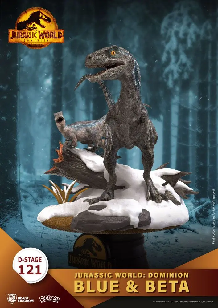 Jurassic World: Ein neues Zeitalter D-Stage PVC Diorama Blue & Beta 13 cm termékfotó