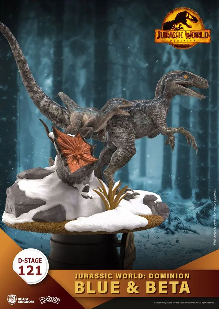 Jurassic World: Ein neues Zeitalter D-Stage PVC Diorama Blue & Beta 13 cm termékfotó