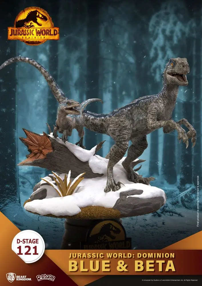 Jurassic World: Ein neues Zeitalter D-Stage PVC Diorama Blue & Beta 13 cm termékfotó