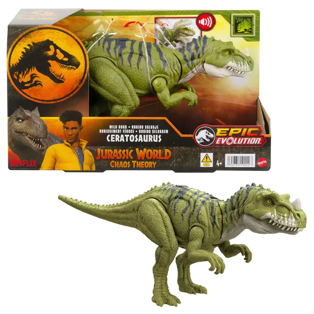 Jurassic World Epic Evolution Actionfigur Wild Roar Ceratosaurus termékfotó
