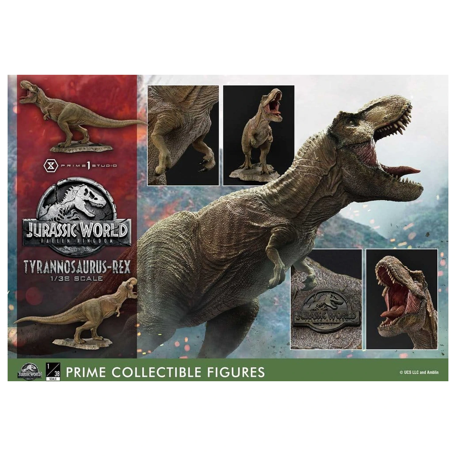 Jurassic World: Fallen Kingdom (Film) Prime Sammlerfiguren Statue 1/38 Tyrannosaurus Rex 23 cm Produktfoto