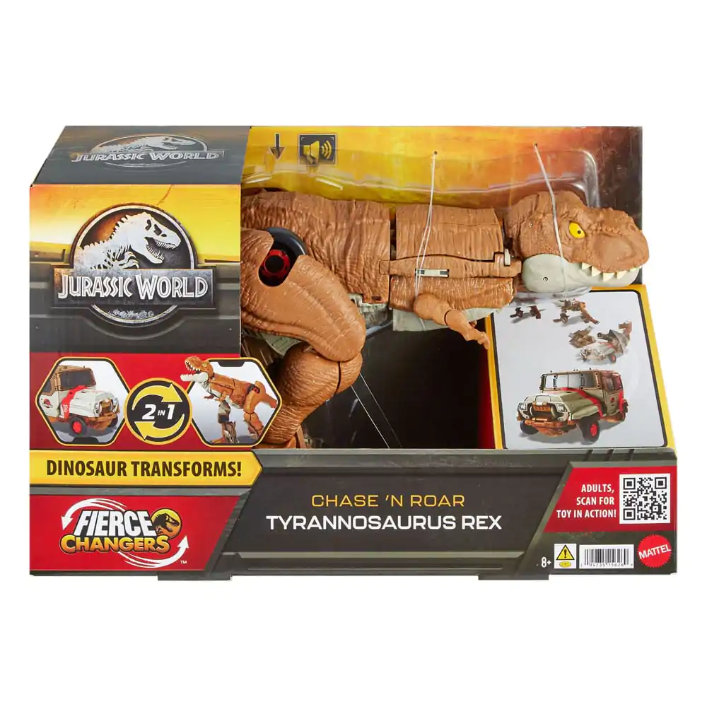 Jurassic World Fierce Changers Actionfigur Chase 'N Roar Tyrannosaurus Rex 21 cm Produktfoto