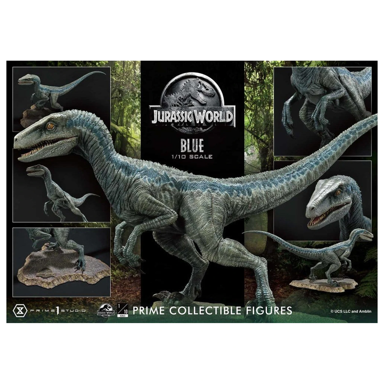 Jurassic World (Film) Prime Sammlerfiguren Statue 1/10 Blue 17 cm Produktfoto