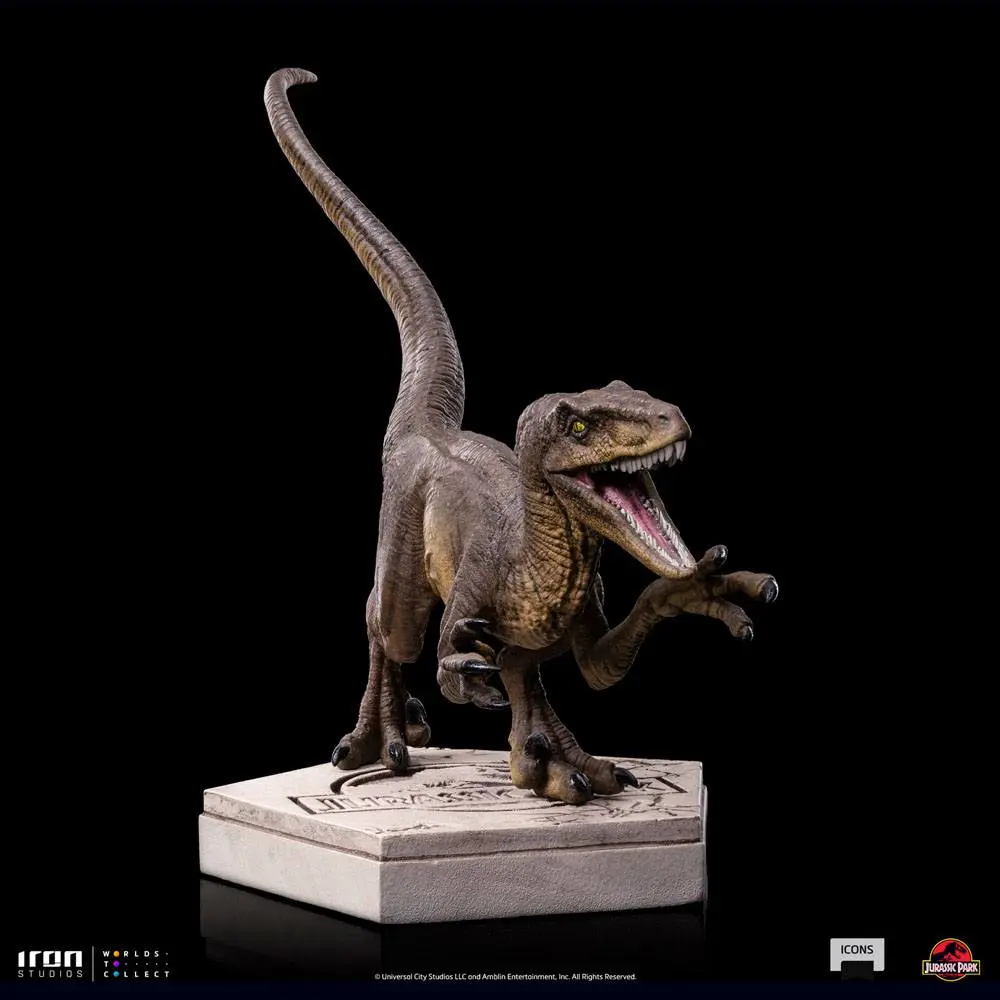 Jurassic World Icons Statue Velociraptor A 9 cm Produktfoto