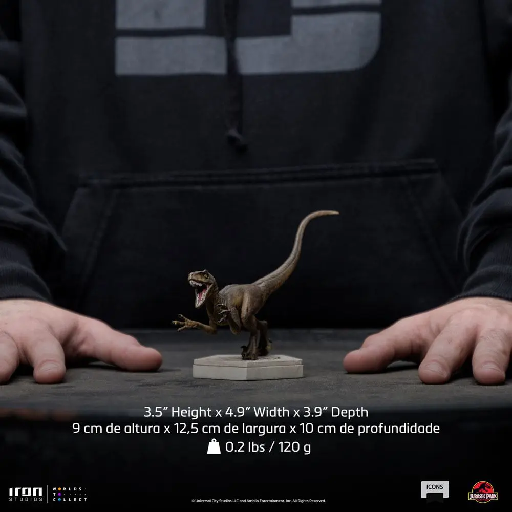 Jurassic World Icons Statue Velociraptor A 9 cm Produktfoto