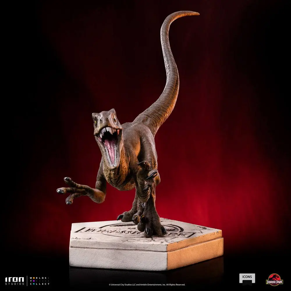 Jurassic World Icons Statue Velociraptor A 9 cm Produktfoto