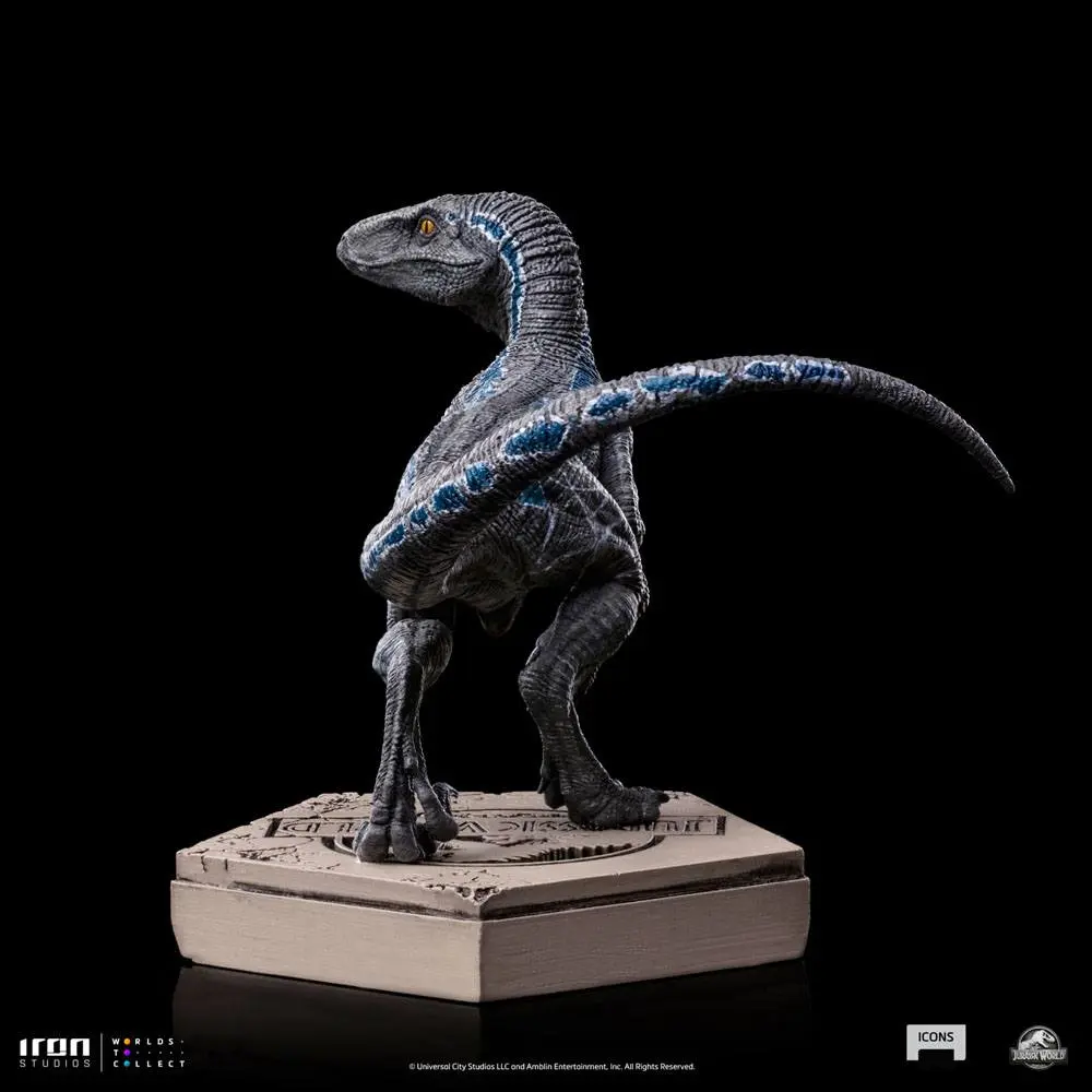 Jurassic World Icons Statue Velociraptor B Blue 7 cm termékfotó