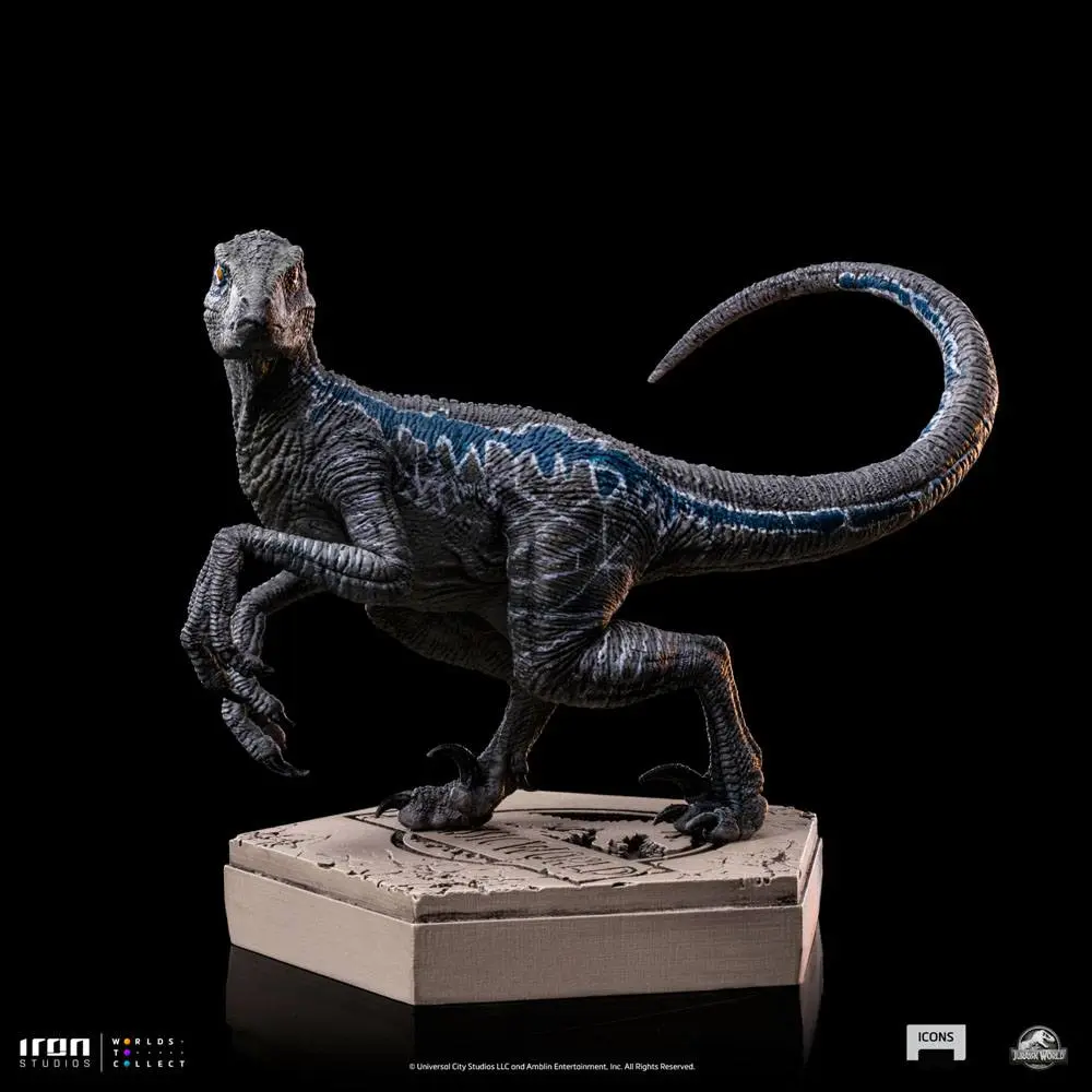 Jurassic World Icons Statue Velociraptor B Blue 7 cm termékfotó