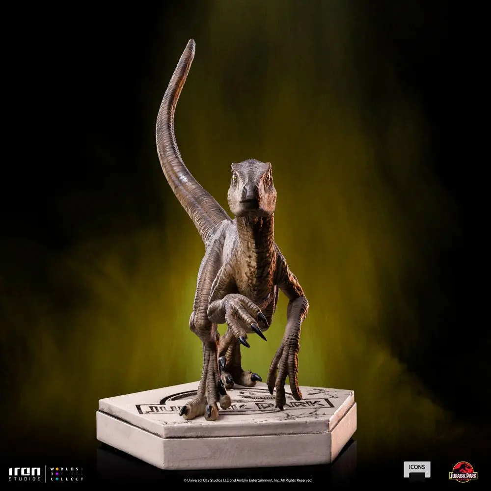 Jurassic World Icons Statue Velociraptor B 9 cm Produktfoto