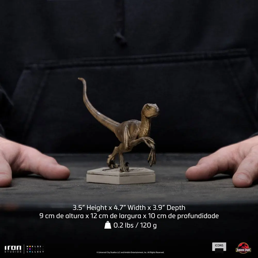 Jurassic World Icons Statue Velociraptor B 9 cm Produktfoto