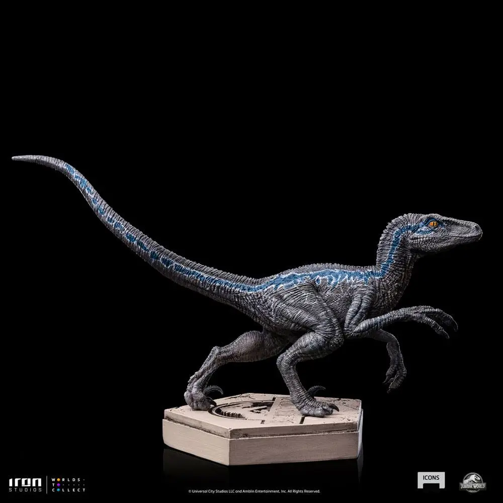 Jurassic World Icons Statue Velociraptor Blue 9 cm termékfotó