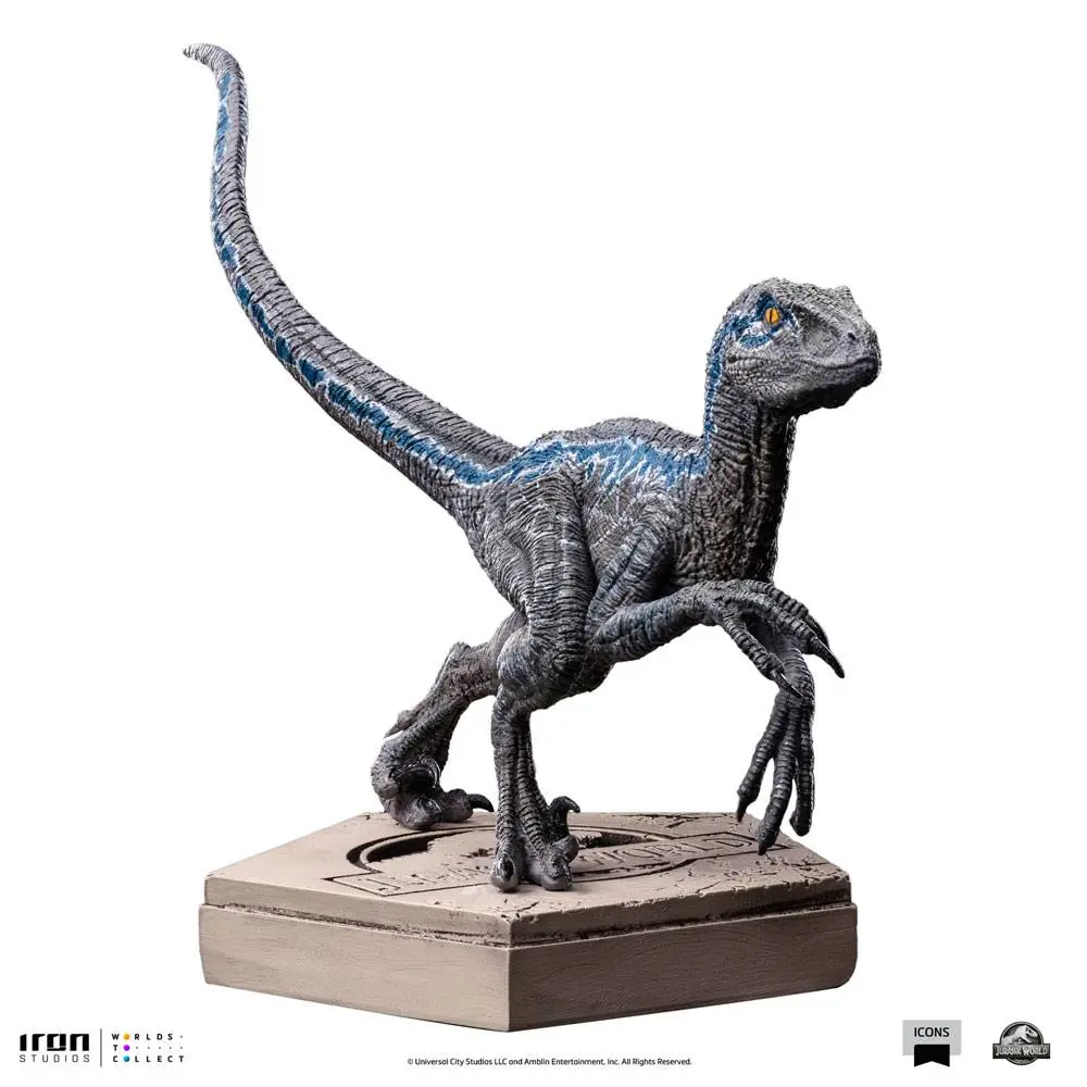 Jurassic World Icons Statue Velociraptor Blue 9 cm termékfotó