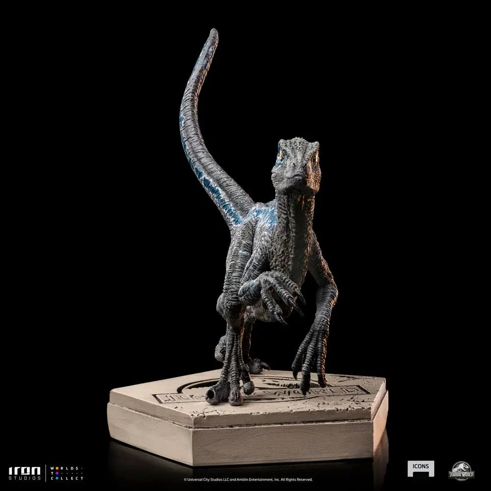 Jurassic World Icons Statue Velociraptor Blue 9 cm termékfotó