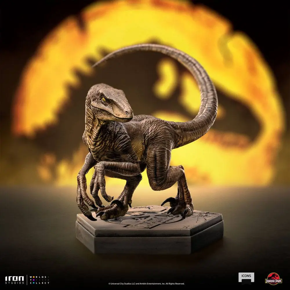 Jurassic World Icons Statue Velociraptor C 7 cm Produktfoto