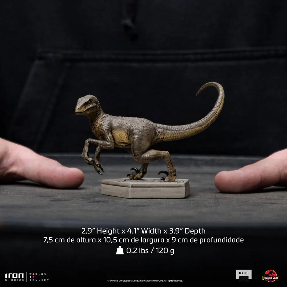 Jurassic World Icons Statue Velociraptor C 7 cm Produktfoto