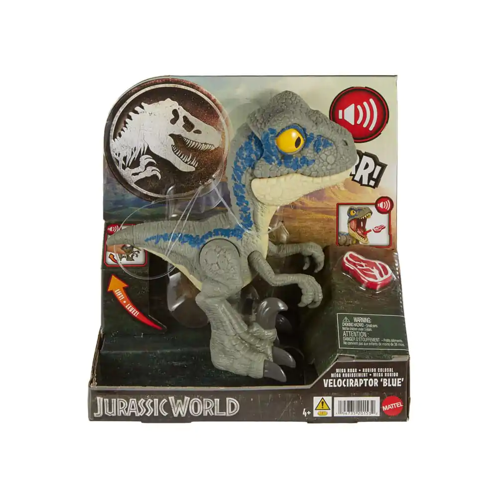 Jurassic World Actionfigur Mega Roar Velociraptor Blue Produktfoto