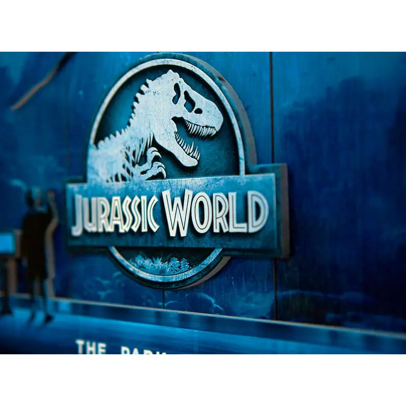 Jurassic World Mossasaurus Woodart 3D Print Holzschild Produktfoto