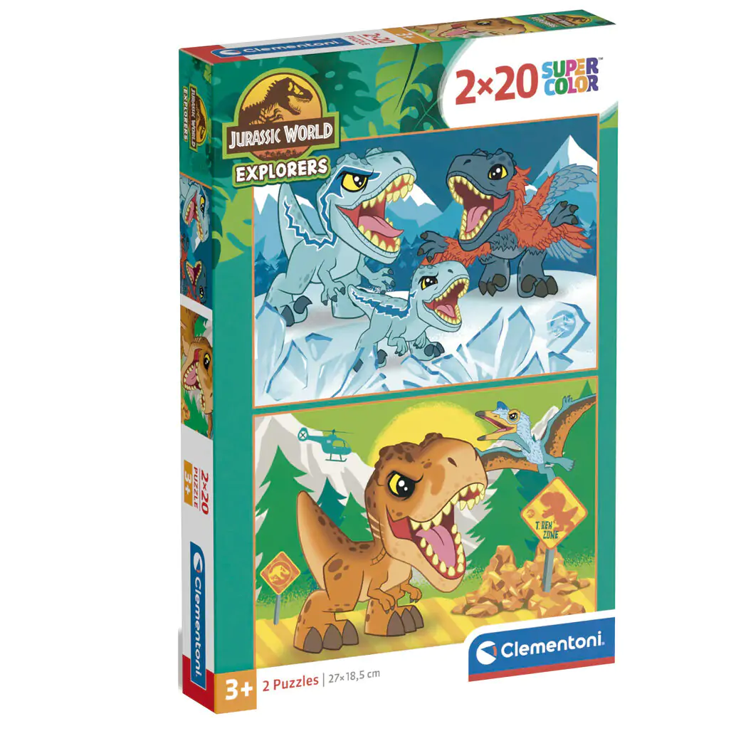 Jurassic World Puzzle 2x20St Produktfoto