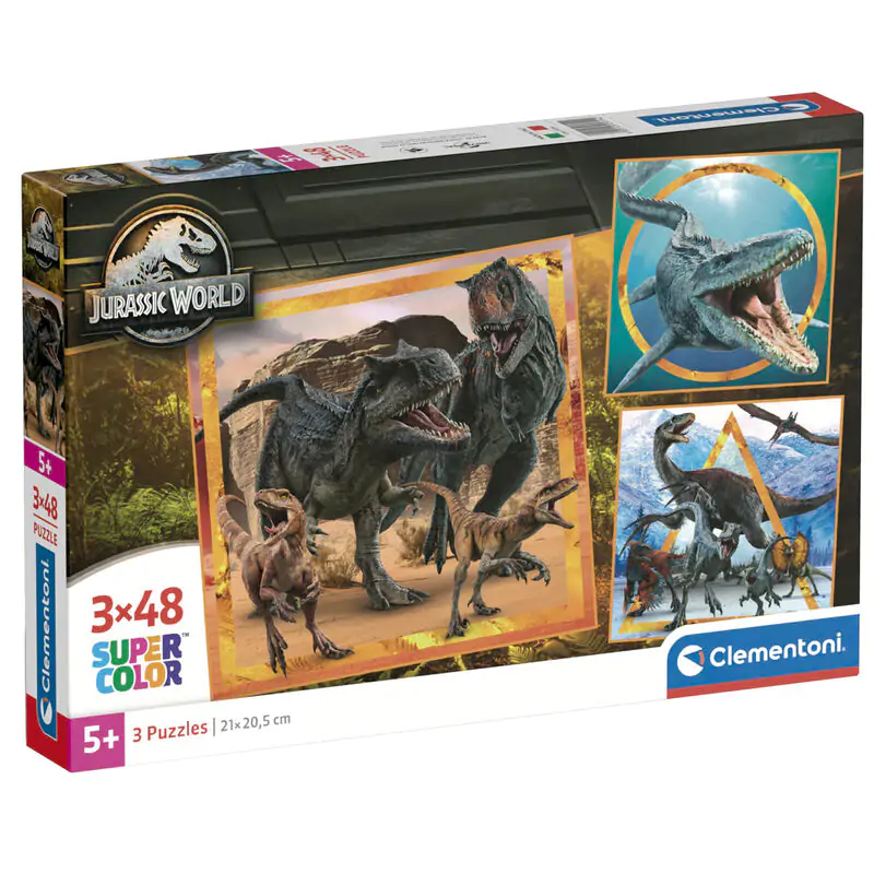 Jurassic World Puzzle 3x48St Produktfoto