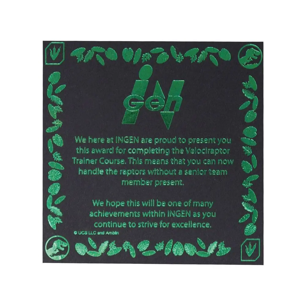 Jurassic World Ansteck-Pin 3er-Pack Raptor Training Commendation Limited Edition Produktfoto