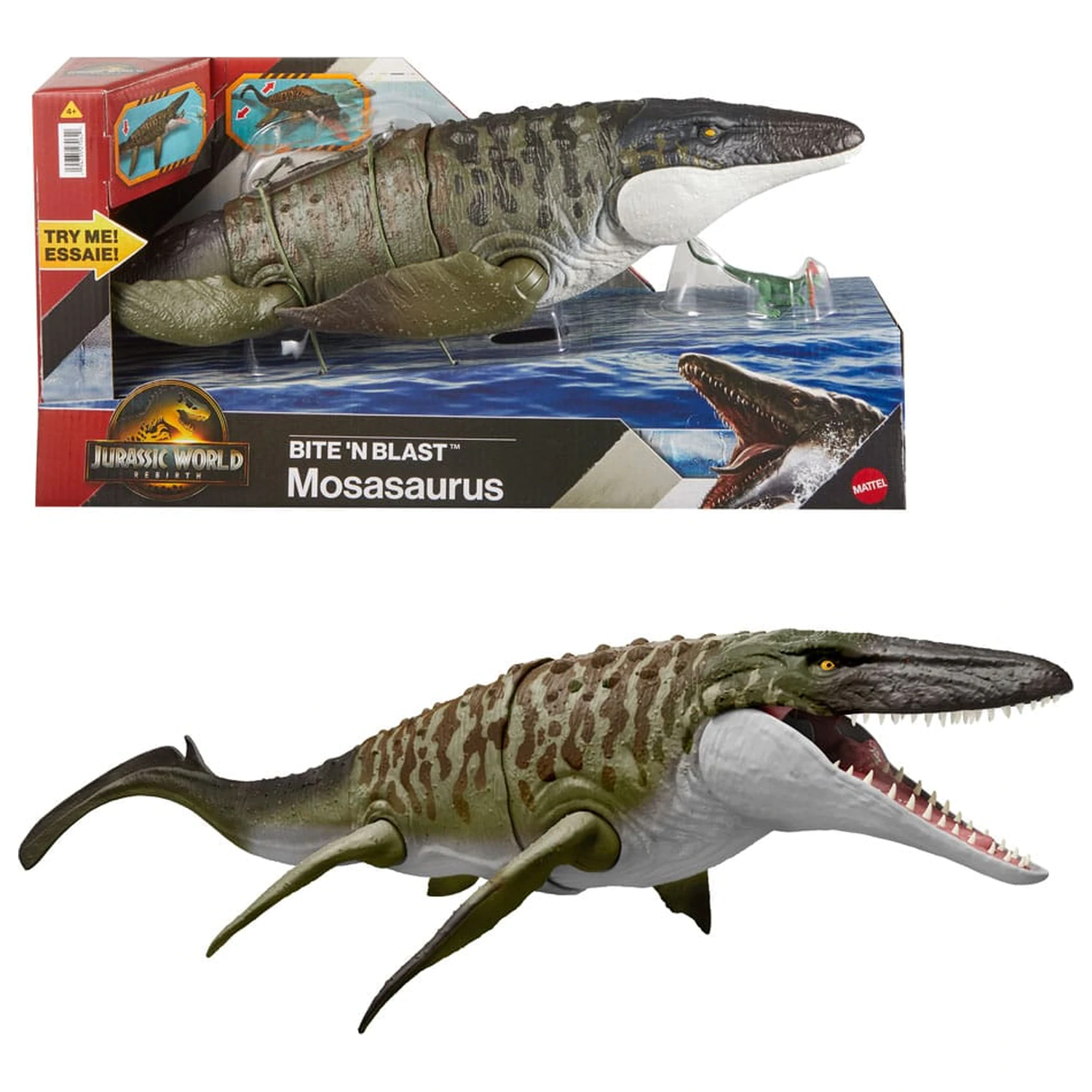 Jurassic World: Rebirth Actionfigur Bite 'n Blast Mosasaurus 65 cm Produktfoto