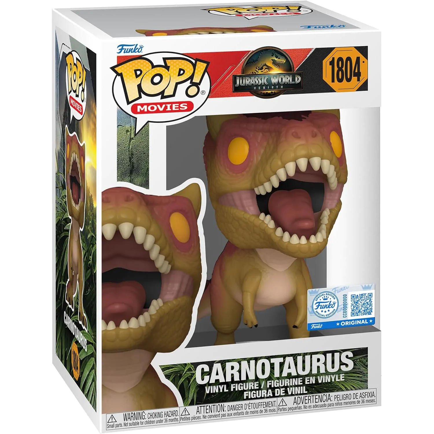 Jurassic World Rebirth Funko POP! Movies Vinylfigur Carnotaurus Exclusive 9 cm Produktfoto