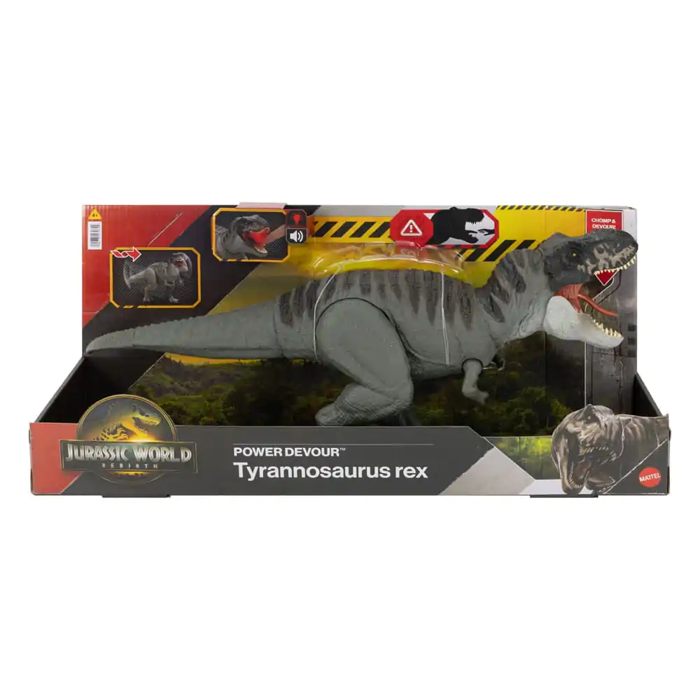 Jurassic World Rebirth Action Figur mit Sound Power Devour Tyrannosaurus Rex 21 cm Produktfoto
