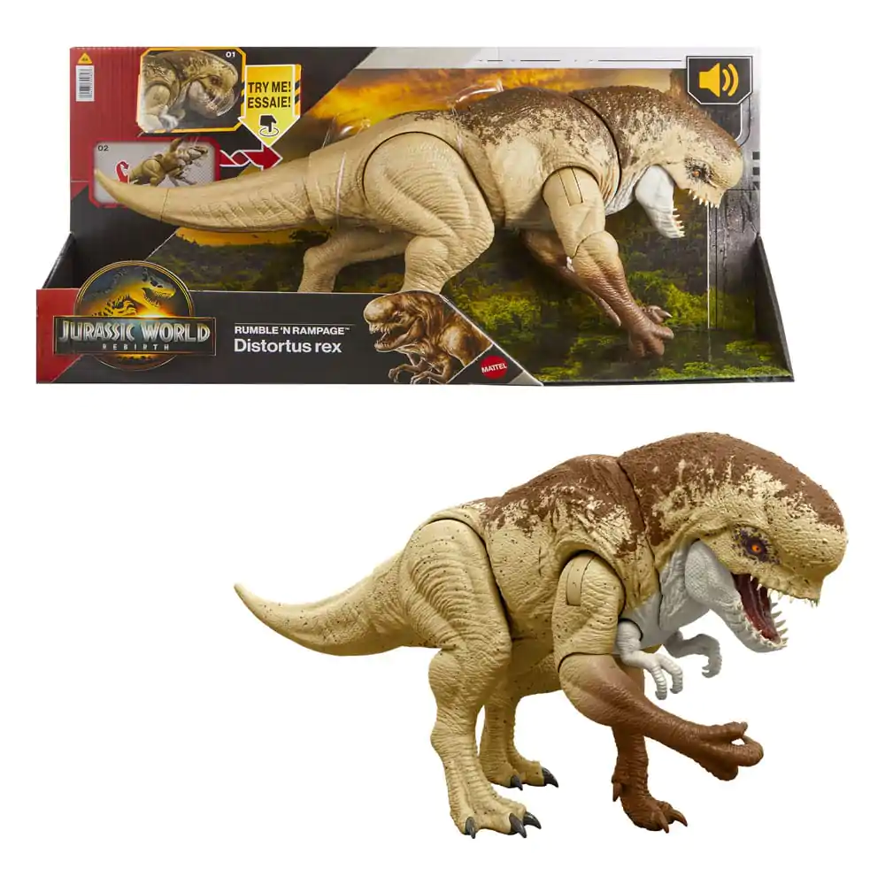 Jurassic World: Rebirth Actionfigur Rumble N Rampage Distortus Rex Produktfoto