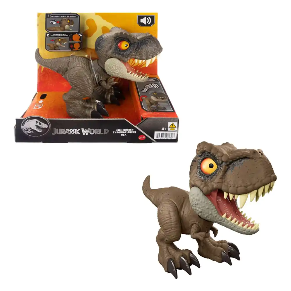 Jurassic World Action Figur mit Sound Roar Command Tyrannosaurus Rex 16 cm Produktfoto