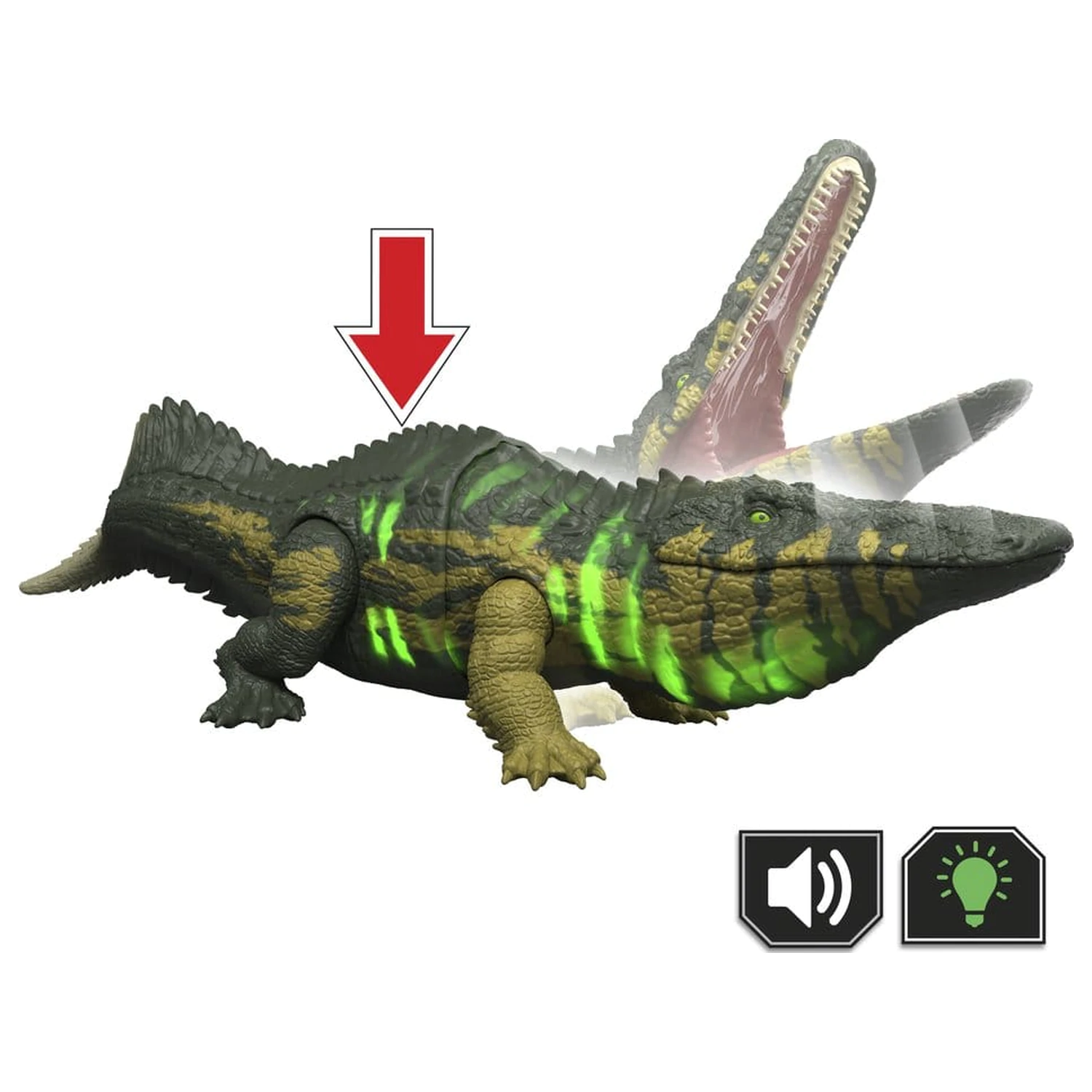 Jurassic World: Survival Action Figur Wild Roar Stomatosuchus 37 cm Produktfoto