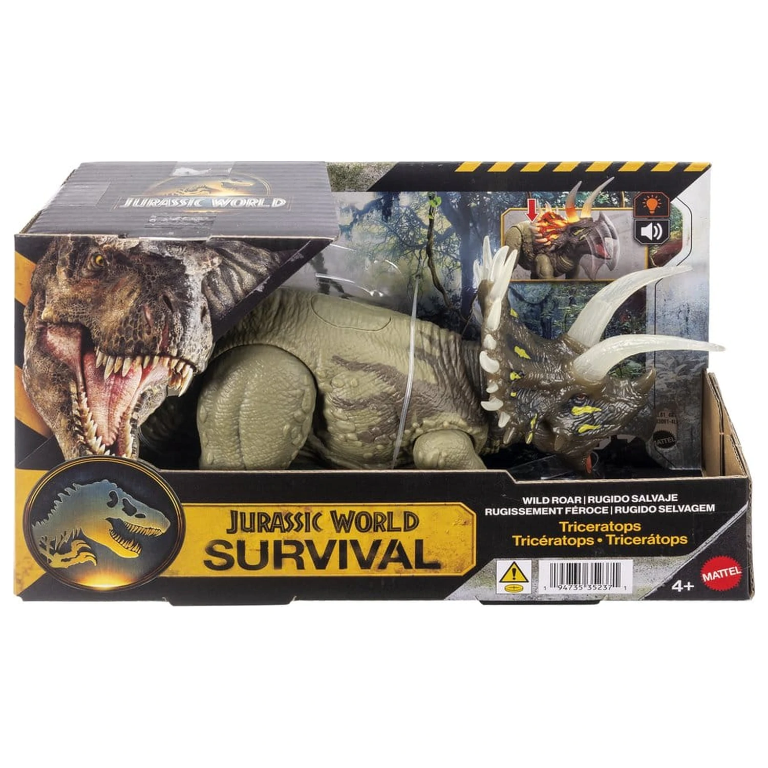 Jurassic World: Survival Actionfigur Wild Roar Triceratops 31 cm Produktfoto