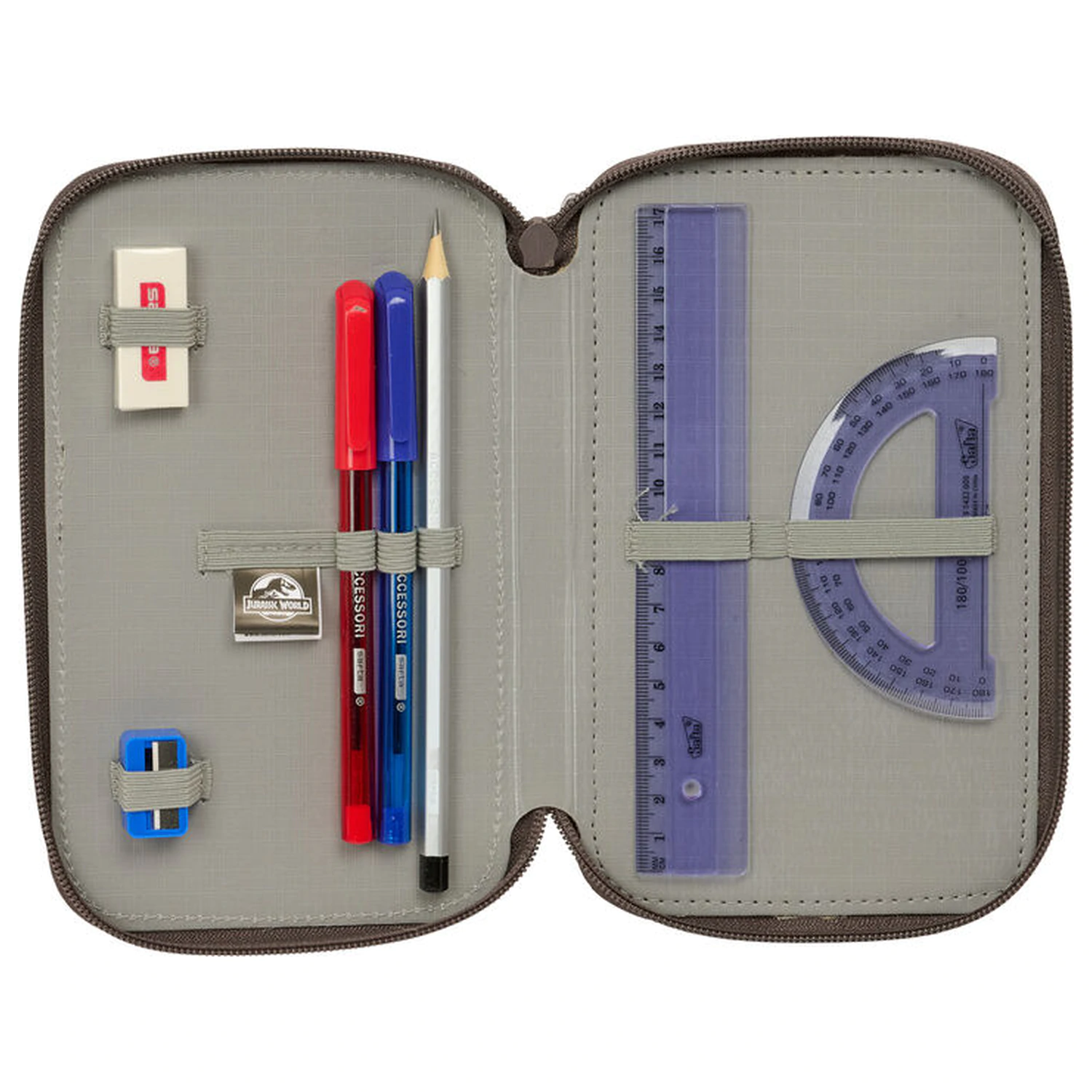 Jurassic World dreifaches Federmäppchen 37 Teile Produktfoto