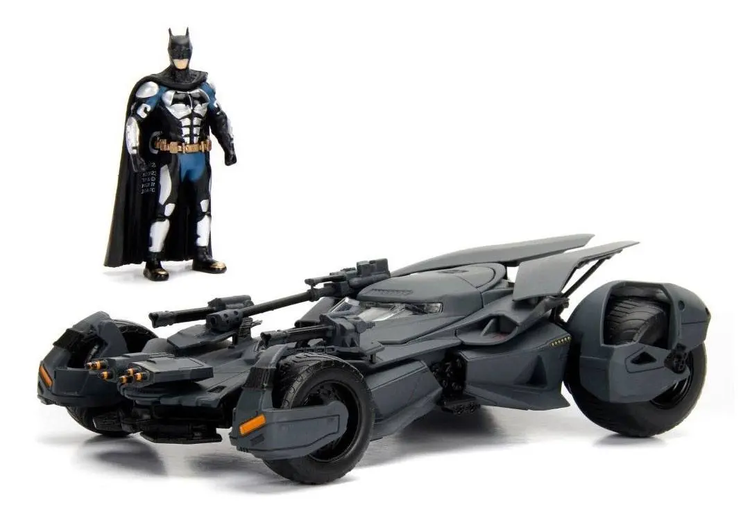 Justice League Diecast Modell 1/24 2017 Batmobile mit Figur Produktfoto
