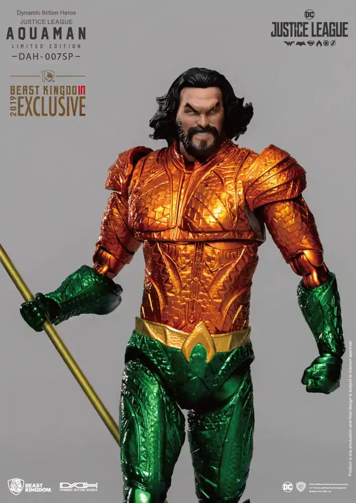 Justice League Dynamic 8ction Heroes Actionfigur 1/9 Aquaman Comic Color Ver. 20 cm termékfotó