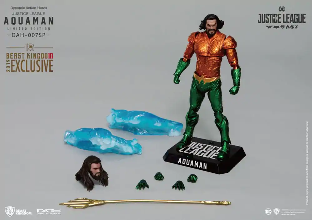 Justice League Dynamic 8ction Heroes Actionfigur 1/9 Aquaman Comic Color Ver. 20 cm termékfotó