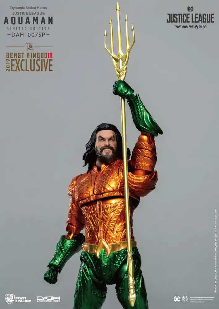 Justice League Dynamic 8ction Heroes Actionfigur 1/9 Aquaman Comic Color Ver. 20 cm termékfotó