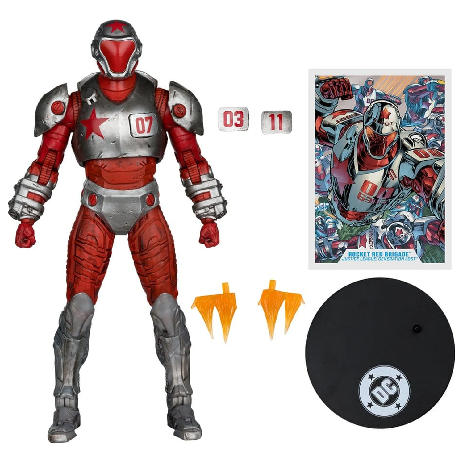 Justice League: Generation Lost DC Multiverse Actionfigur Rocket Red Brigade 18 cm Produktfoto