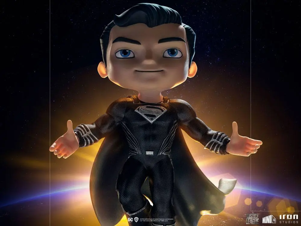 Justice League Mini Co. Deluxe PVC Figur Superman Black Suit 18 cm Produktfoto