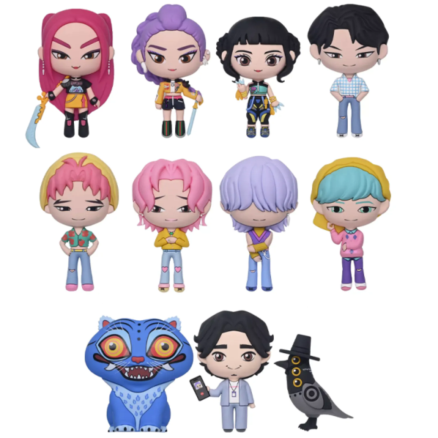 K-Pop Demon Hunter 3D PVC Taschenclip Mystery Bag Produktfoto