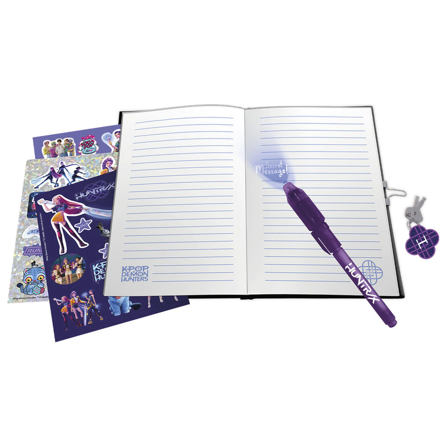 K-Pop Demon Hunters Tagebuch mit magischem Tinte Stift Set Produktfoto