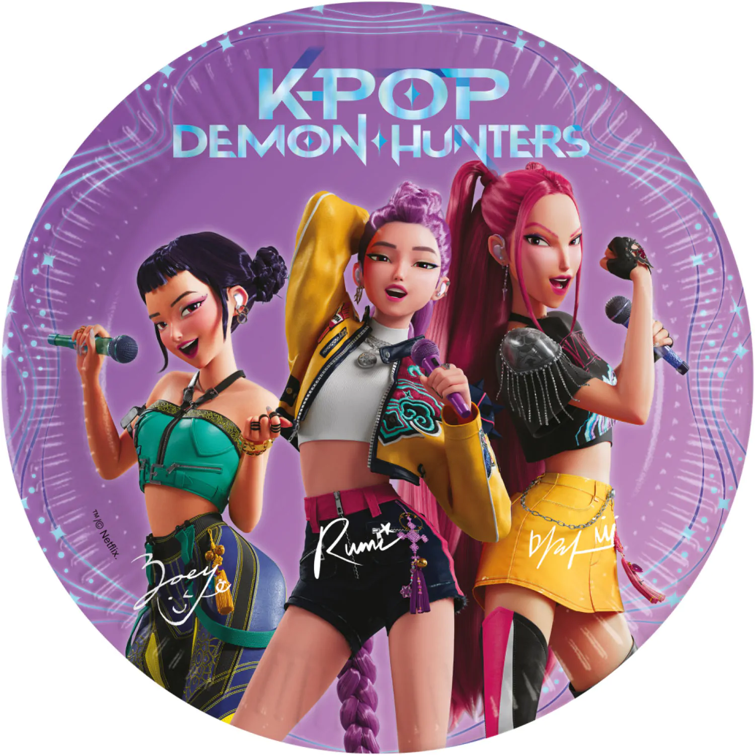 K-POP Demon Hunters Party Papier Teller Pack Produktfoto