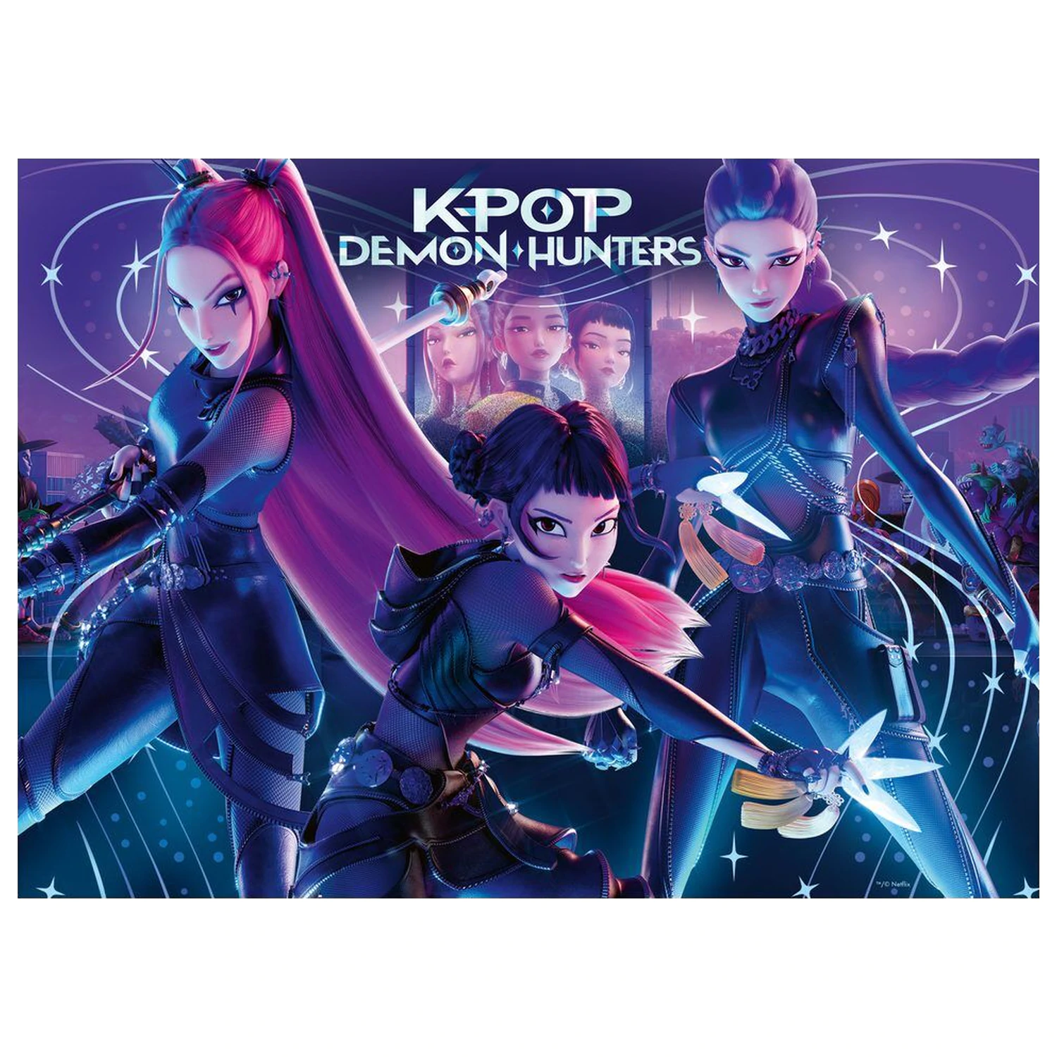 K-Pop Demon Hunters Puzzle 4x100 Teile Produktfoto